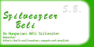 szilveszter beli business card